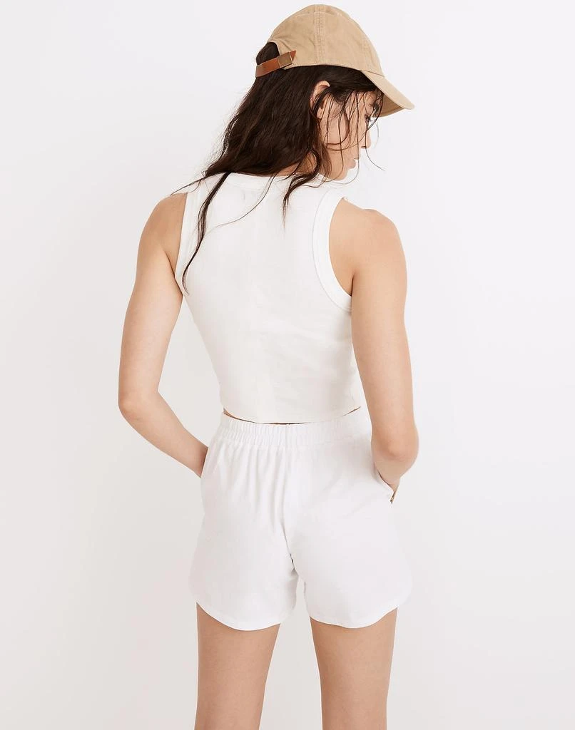 商品Madewell|MWL Embroidered Tennis Pull-On Seamed Shorts,价格¥197,第3张图片详细描述