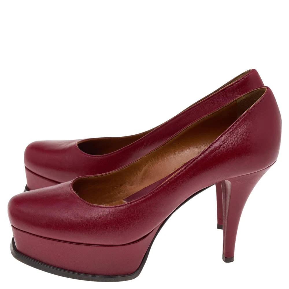 商品[二手商品] Fendi|Fendi Red Leather Fendista Platform Pumps Size 37.5,价格¥1118,第4张图片详细描述