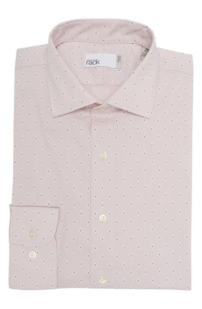 商品Nordstrom|Diamond Print Non-Iron Trim Fit Dress Shirt,价格¥264,第1张图片详细描述