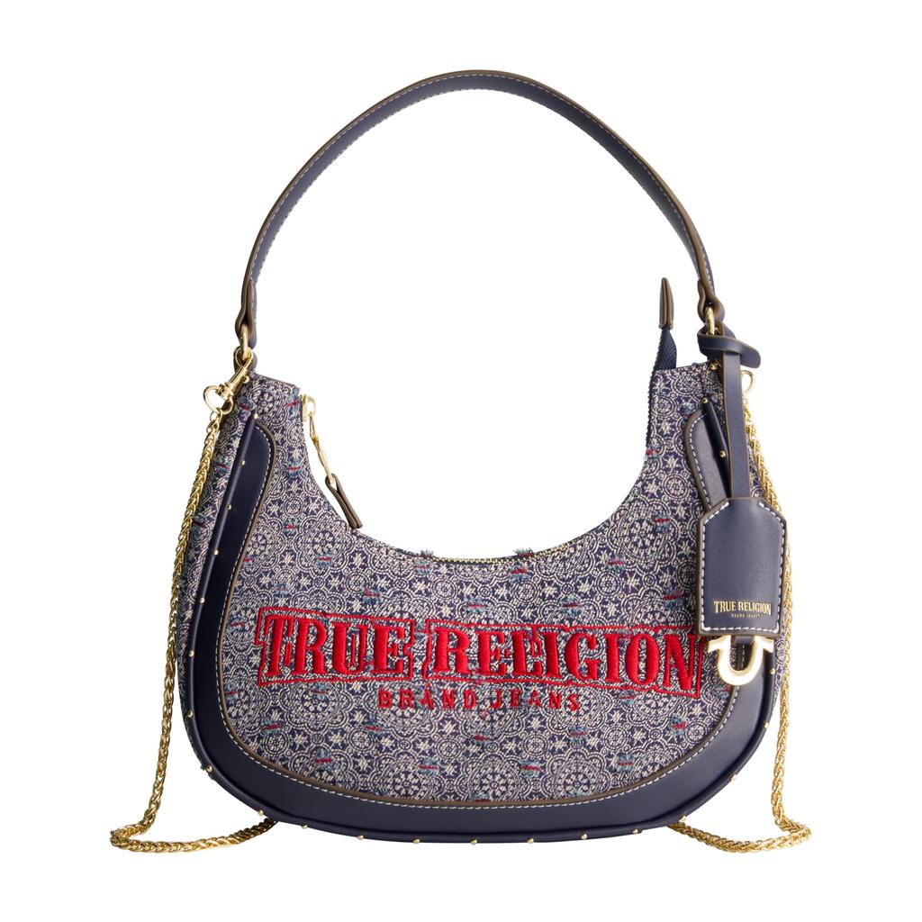 Striped Denim Small Hobo image 2