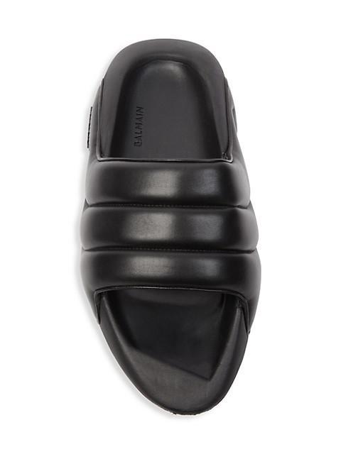 商品Balmain|B-It Quilted Leather Slides,价格¥5974,第7张图片详细描述