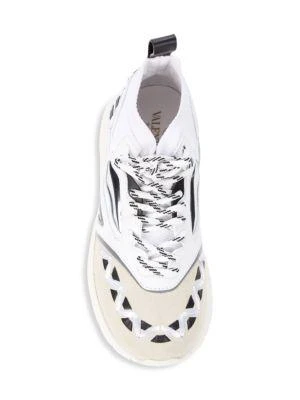 商品Valentino|Men's Textured Lace-Up Sneakers,价格¥3829,第5张图片详细描述