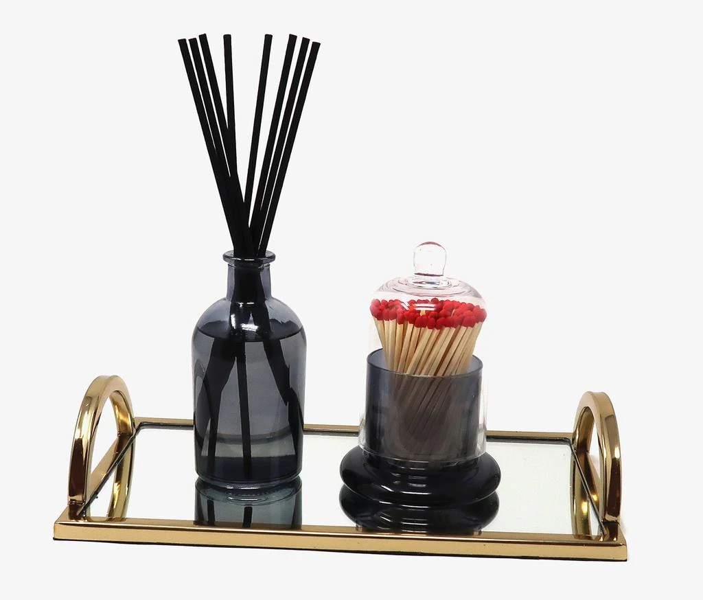 商品Classic Touch Decor|Rectangular Mirror Tray with Gold Handles -12"L,价格¥725,第4张图片详细描述