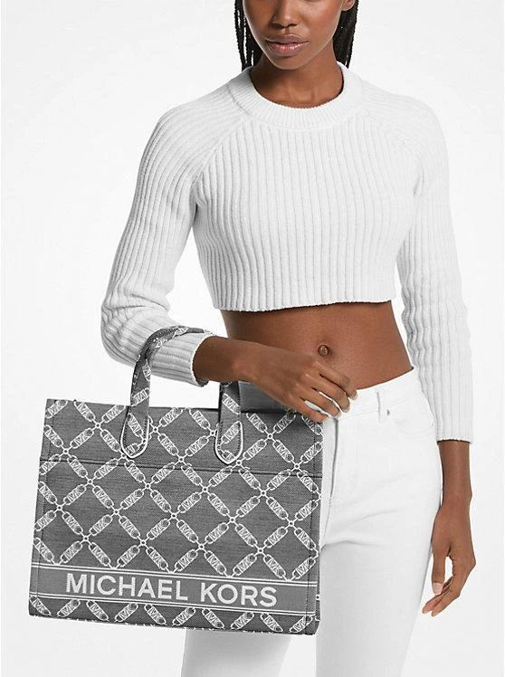 商品Michael Kors|Gigi Large Empire Logo Jacquard Tote Bag,价格¥2669,第3张图片详细描述