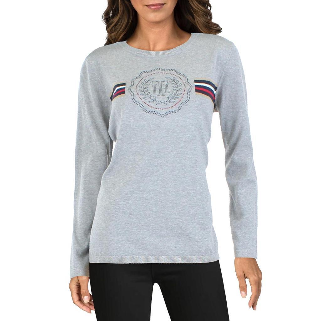 商品Tommy Hilfiger|Tommy Hilfiger Womens Graphic Cotton Crewneck Sweater,价格¥226,第1张图片