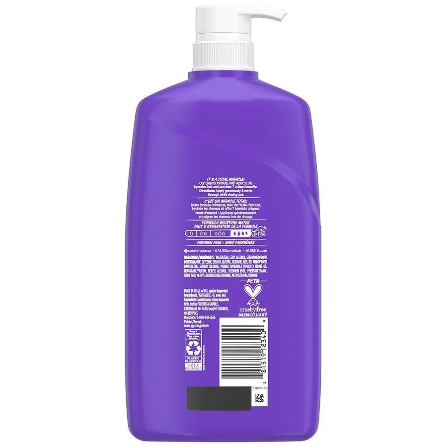 商品Aussie|Total Miracle 7 Benefits Hair Conditioner for Damaged Hair, for All Hair Types Citrus, florals, and musk,价格¥83,第4张图片详细描述