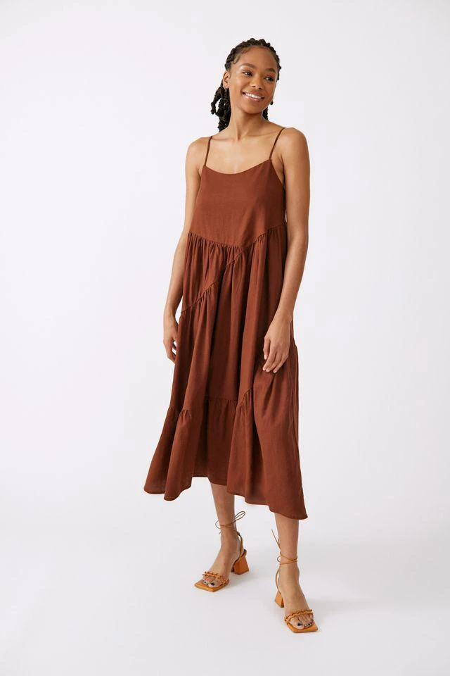 商品Urban Renewal|Urban Renewal Linen Seamed Midi Dress,价格¥302,第4张��图片详细描述