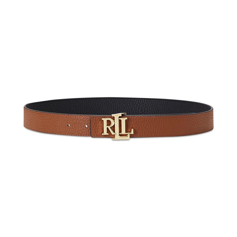 商品Ralph Lauren|Women's Logo Reversible Pebbled Leather Belt,价格¥562,第3张图片详细描述