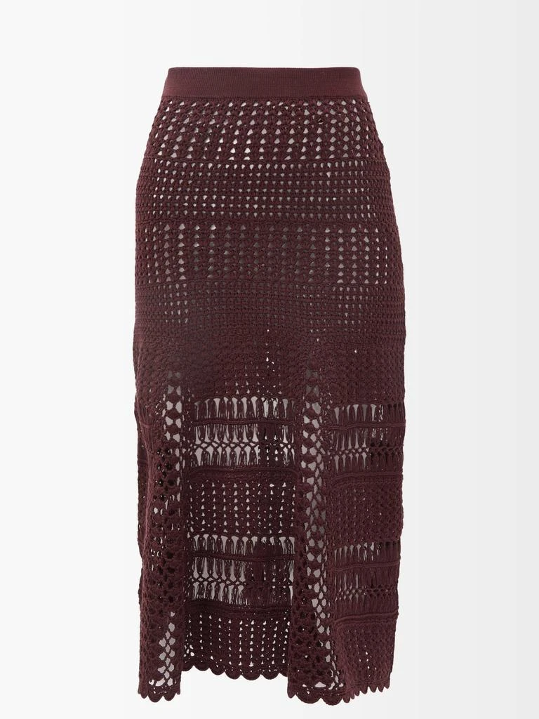 商品WALES BONNER|Djembe cotton-crochet skirt,价格¥2699,第1张图片