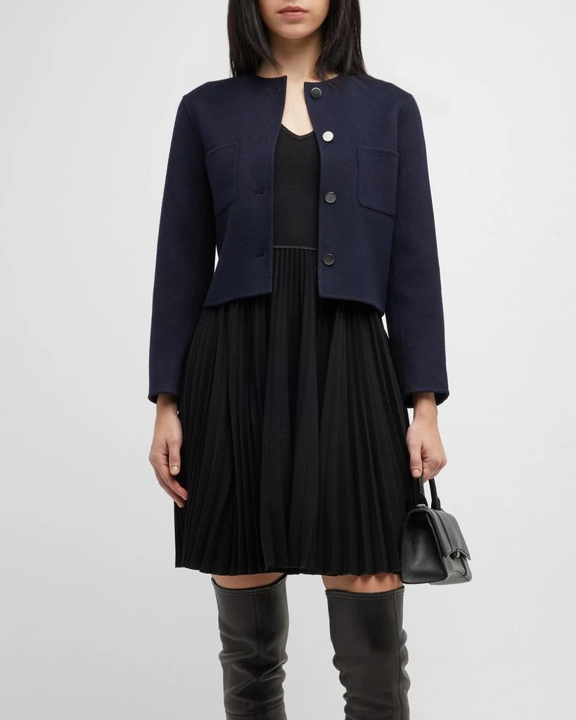 商品Theory|Doubleface Wool-Cashmere Crop Jacket,价格¥1144,第1张图片