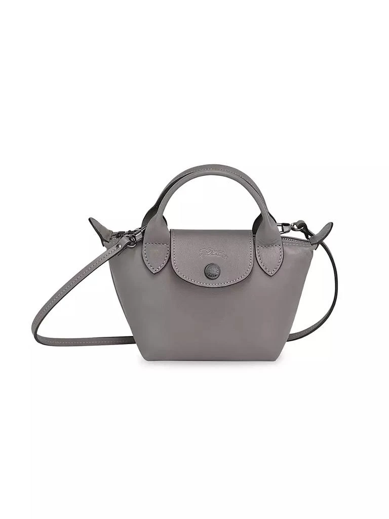 商品Longchamp|Small Le Pliage Leather Crossbody Tote,价格¥1861,第1张图片