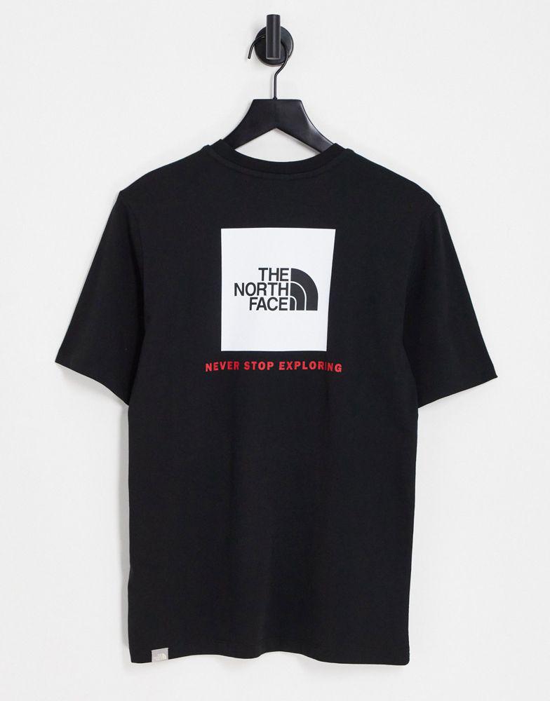 The North Face Redbox relaxed fit back print t-shirt in black Exclusive at ASOS商品第1张图片规格展示