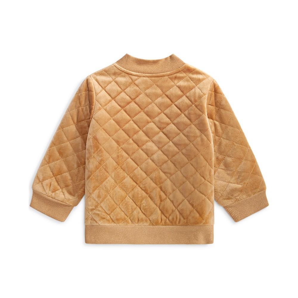商品First Impressions|Baby Girls Quilted Velvet Jacket, Created for Macy's,价格¥281,第4张图片详细描述