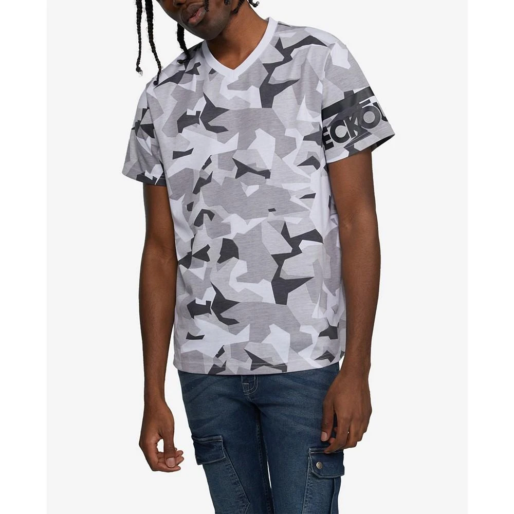 商品Ecko Unltd|Men's Big and Tall Short Sleeve Madison Ave V-Neck T-shirt,价格¥283,第1张图片