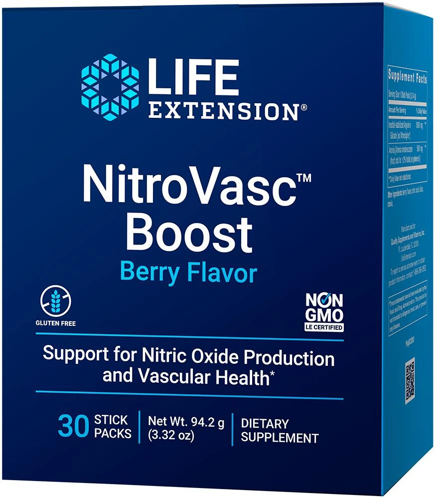 商品Life Extension|Life Extension NitroVasc Boost, Berry, 30 Stick Packets,价格¥205,第1张图片