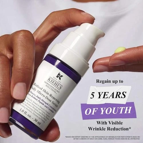 商品Kiehl's|Micro-Dose Anti-Aging Retinol Serum with Ceramides and Peptide,价格¥508,第5张图片详细描述