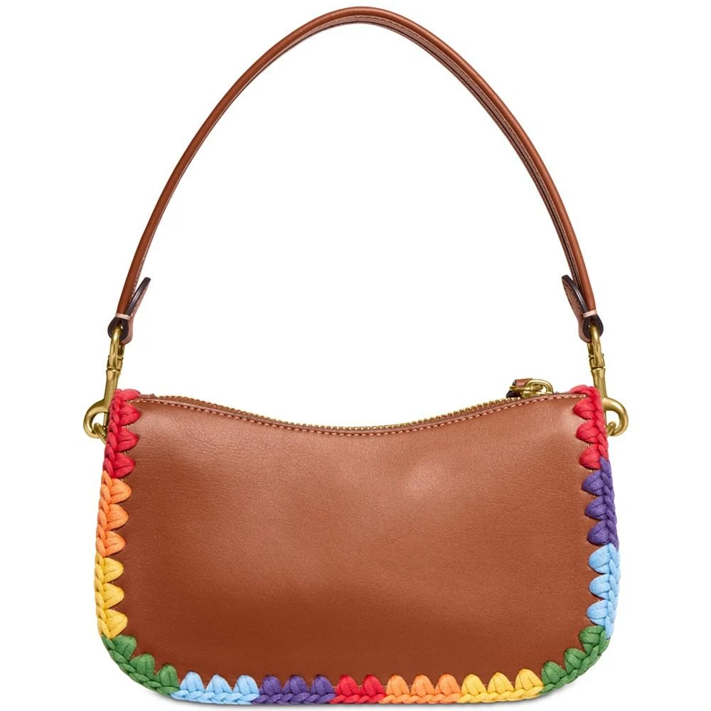 商品Coach|The Coach Originals Pride Crochet Trim Glovetanned Leather Mini Swinger 20,价格¥1341,第3张图片详细描述