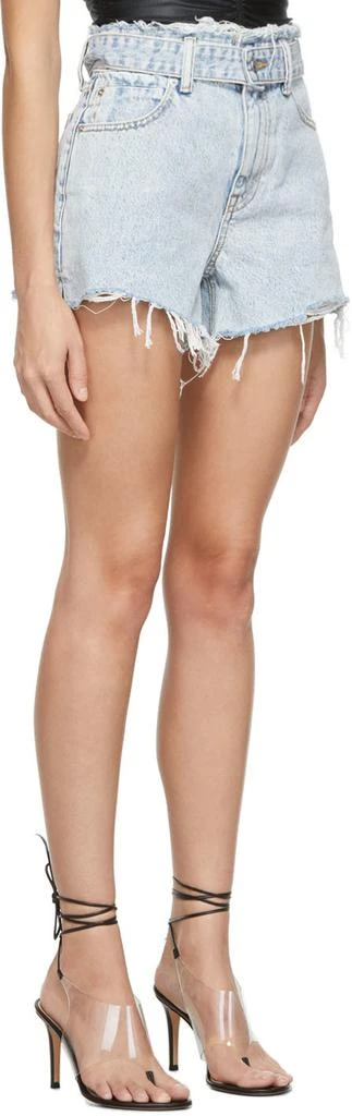 商品Alexander Wang|Blue Frayed Bite Denim Shorts,价格¥863,第2张图片详细描述