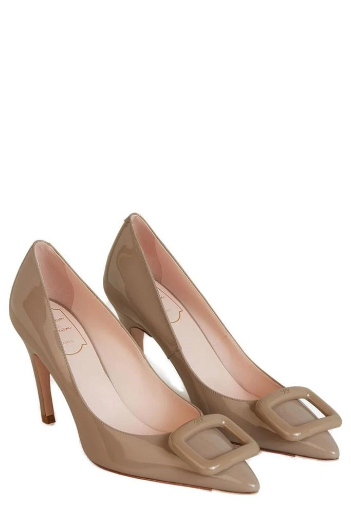 商品Roger Vivier|Roger Vivier Viv' Choc Lacquered Buckle Pumps,价格¥3120,第2张图片详细描述