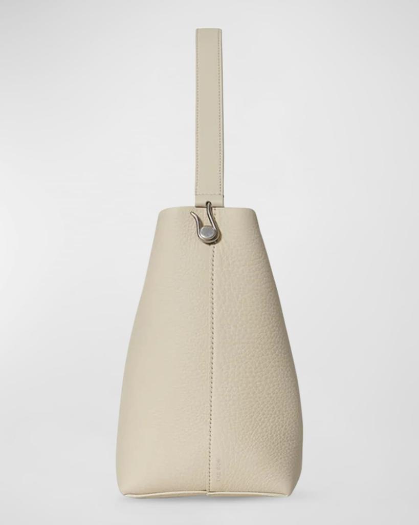 The Row Hook Small N/S Tote Gold in Lux Grained Calfskin