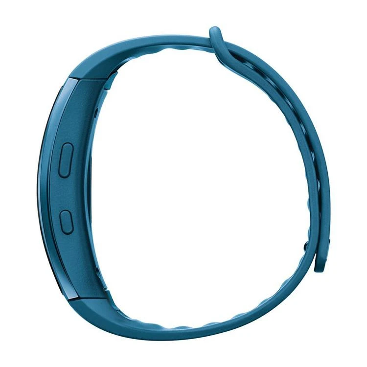 商品Samsung|Unisex Gear Fit2 Smart Fitness Band with 25x51mm Aluminum Case & Blue Sport Strap  SM-R3600ZBNXAR,价格¥973,第2张图片详细描述