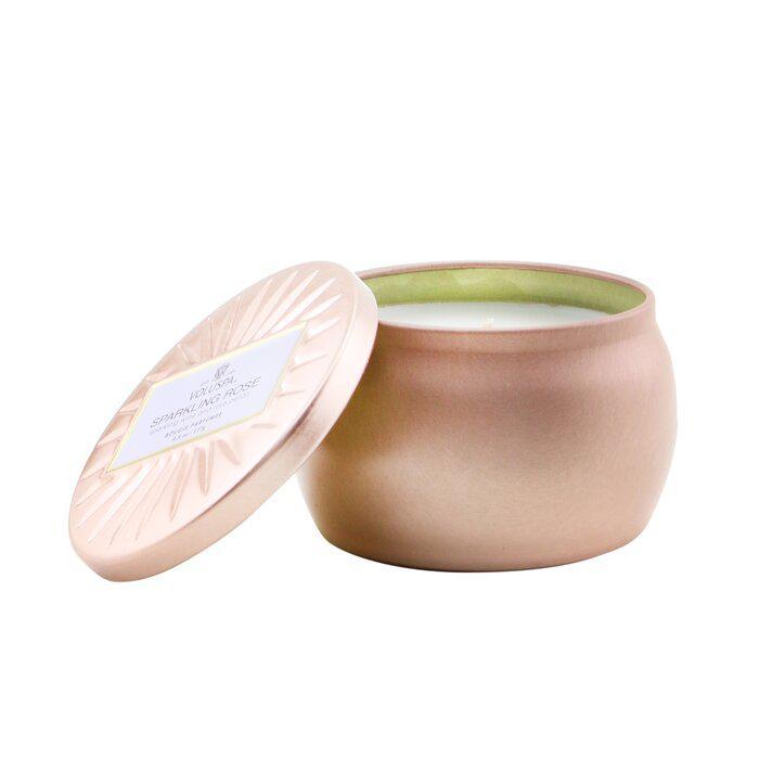 商品Voluspa|Voluspa 镀金银系列 小铁罐香薰蜡烛 - 闪耀玫瑰 127g/4.5oz,价格¥124,第1张图片