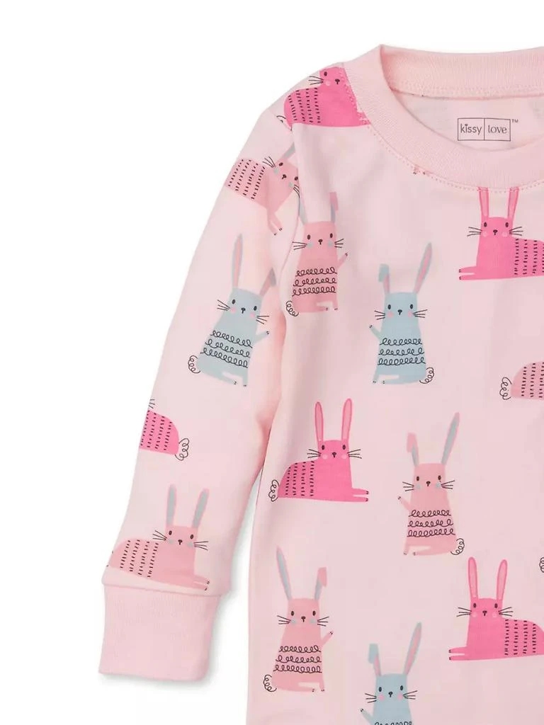 商品Kissy Love|Little Girl's 2-Piece Multicolored Bunny Pajamas,价格¥139,第3张图片详细描述