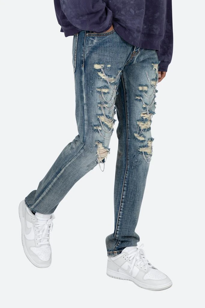 商品MNML|D436 Chain Straight Denim - Blue,价格¥225,第4张图片详细描述