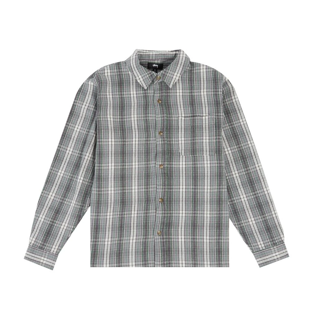 商品STUSSY|Beach Plaid Long Sleeve Button Down - men's,价格¥1024,第1张图片
