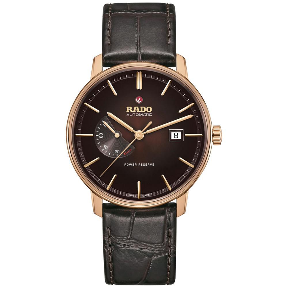 商品Rado|Men's Swiss Automatic Coupole Classic Brown Leather Strap Watch 41mm,价格¥12626,第1张图片