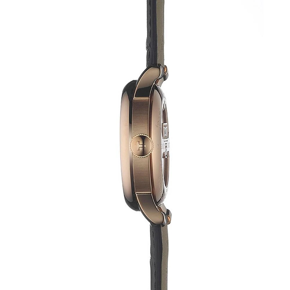 商品Tissot|Men's Swiss Automatic Chronograph T-Classic Le Locle Black Leather Strap Watch 39mm,价格¥5422,第4张图片详细描述