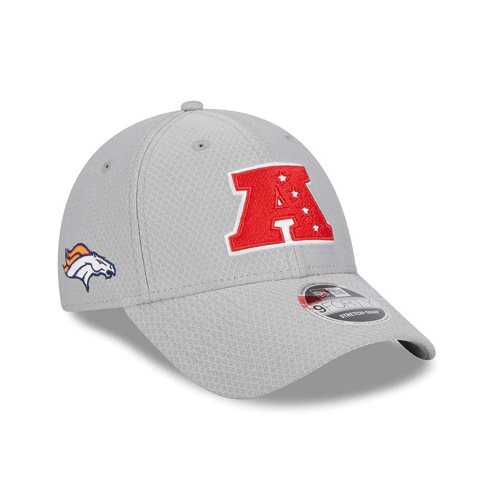 商品New Era|Men's Gray Denver Broncos 2024 Pro Bowl 9FORTY Adjustable Hat,价格¥254,第1张图片