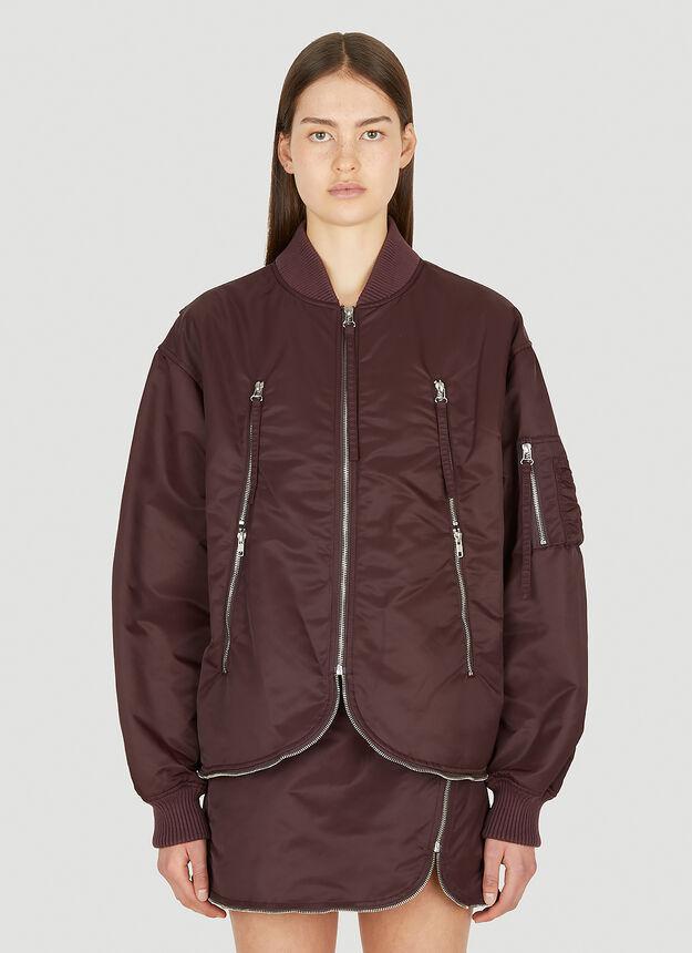 Bomber Jacket in Burgundy商品第1张图片规格展示