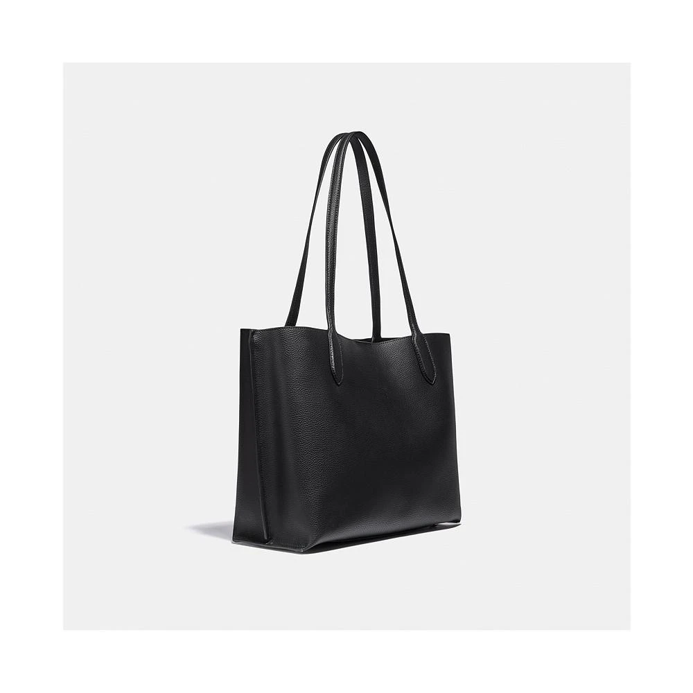 Polished Pebble Leather Willow Tote with Interior Zip Pocket 商品