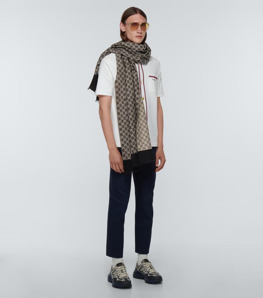 商品Gucci|GG棉质提花围巾,价格¥4391,第6张图片详细描述