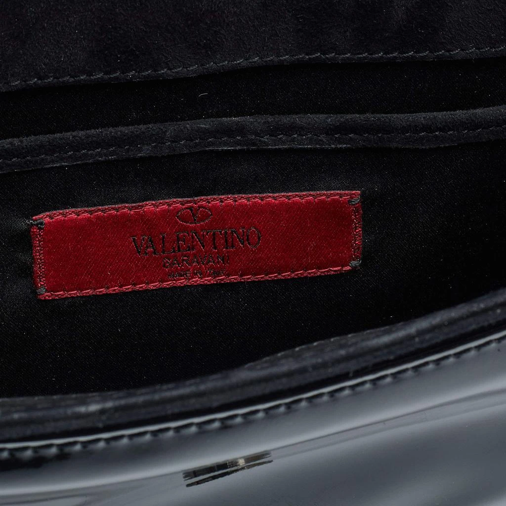 Valentino Black Patent Leather Butterfly Embellished Shoulder Bag 商品