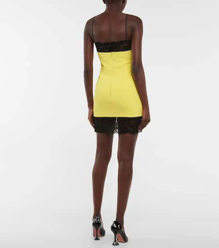 商品David Koma|Lace-trimmed cady slip minidress,价格¥7655,第3张图片详细描述