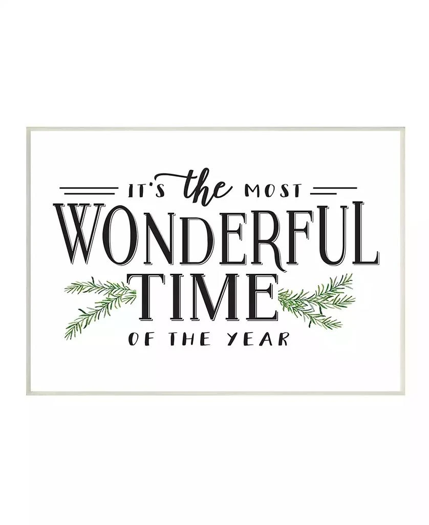 商品Stupell Industries|Most Wonderful Time Christmas Holiday Word Design Wall Plaque Art, 10" x 15",价格¥177,第1张图片
