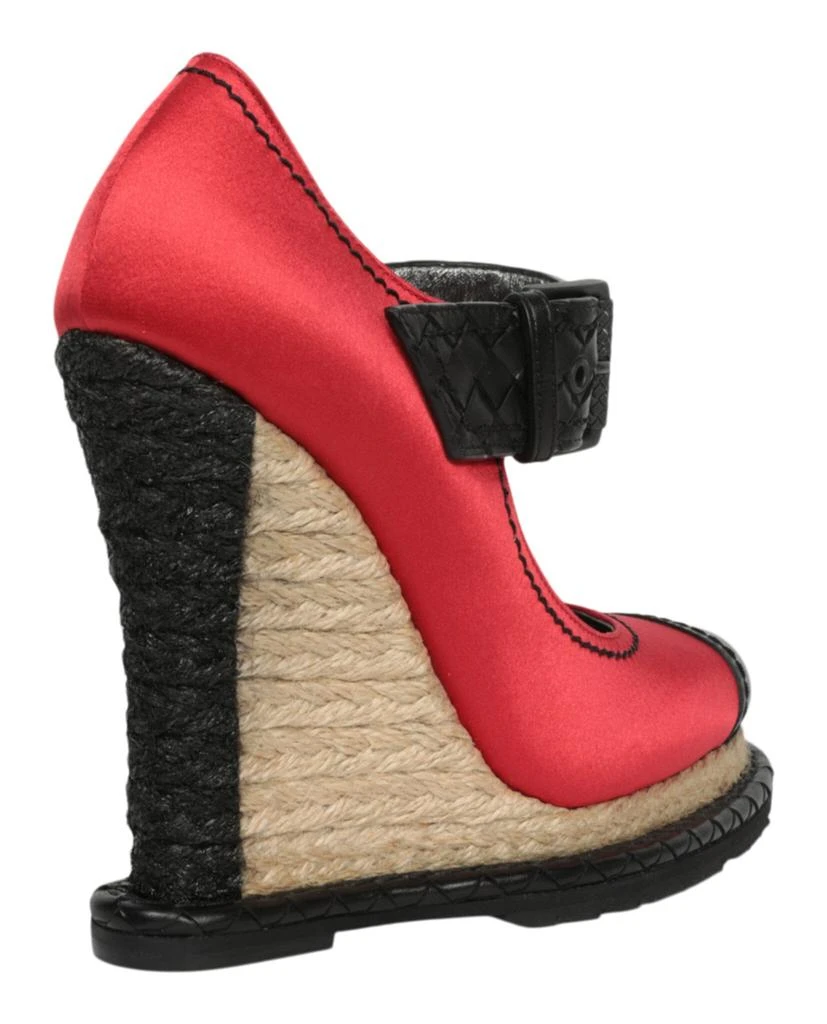 商品Bottega Veneta|Red Satin Espadrille Wedge,价格¥1800,第3张图片详细描述