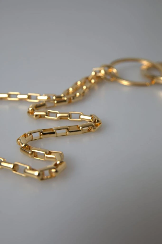 商品Dolce & Gabbana|Dolce & Gabbana Gold Tone Brass Chain Link DG Logo Pendant Necklace,价格¥4691,第4张图片详细描述