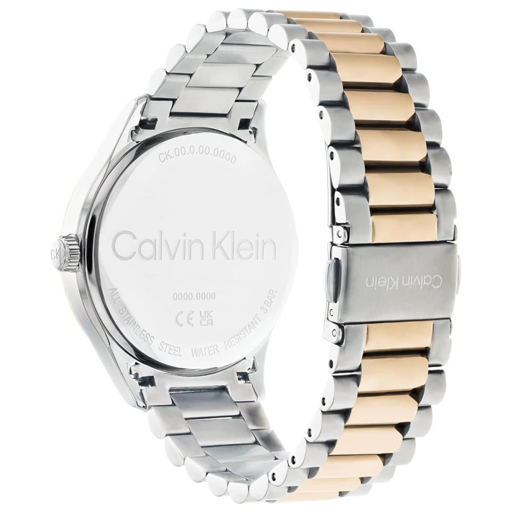 商品Calvin Klein|Men's Two-Tone Stainless Steel Bracelet Watch 40mm,价格¥1337,第3张图片详细描述