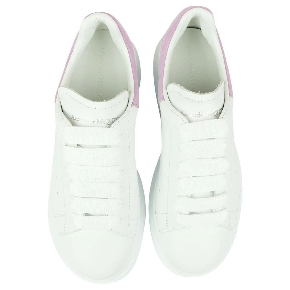 商品Alexander McQueen|White & Lilac Lace Up Trainers,价格¥1206,第4张图片详细描述