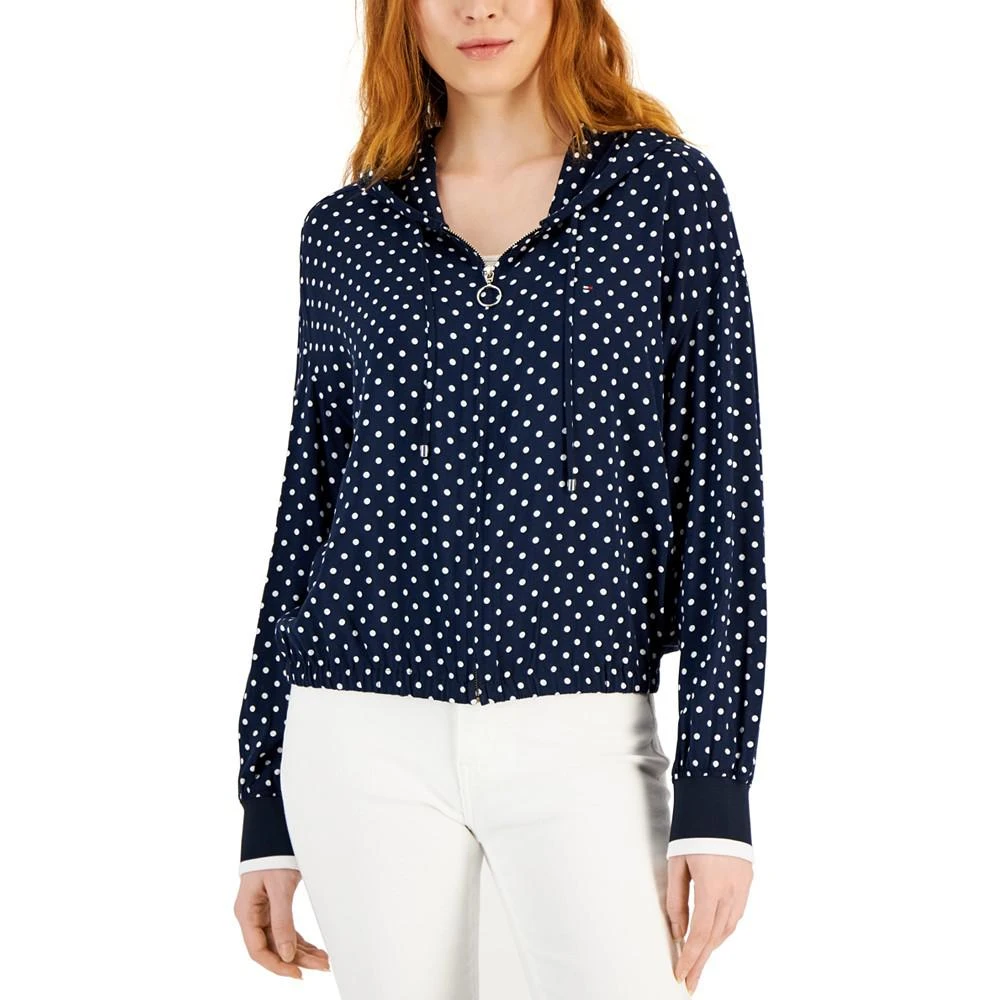 商品Tommy Hilfiger|Women's Dot Print Zip-Up Hoodie,价格¥257,第1张图片