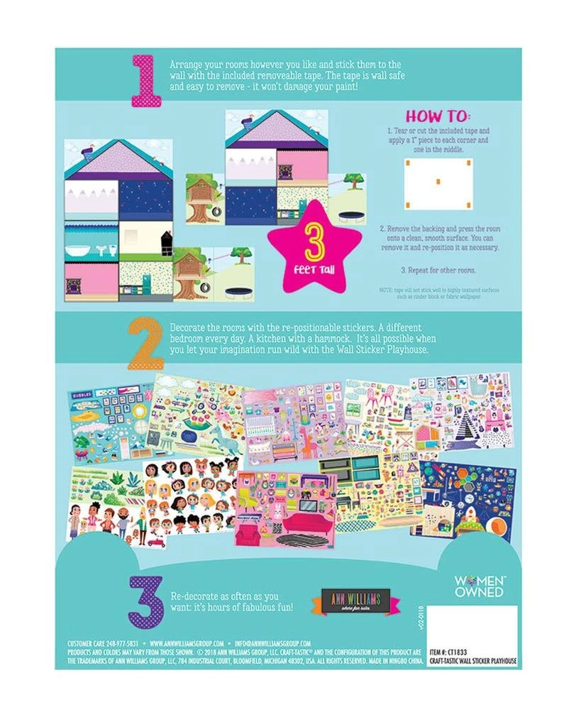 商品Craft-tastic|Craft-Tastic Jr Wall Sticker Playhouse,价格¥120,第2张图片详细描述