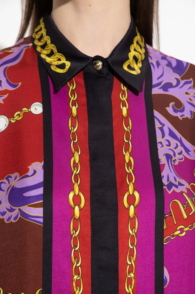 商品Versace|Versace Jeans Couture Chain Couture Print Long-Sleeved Shirt,价格¥3402,第4张图片详细描述