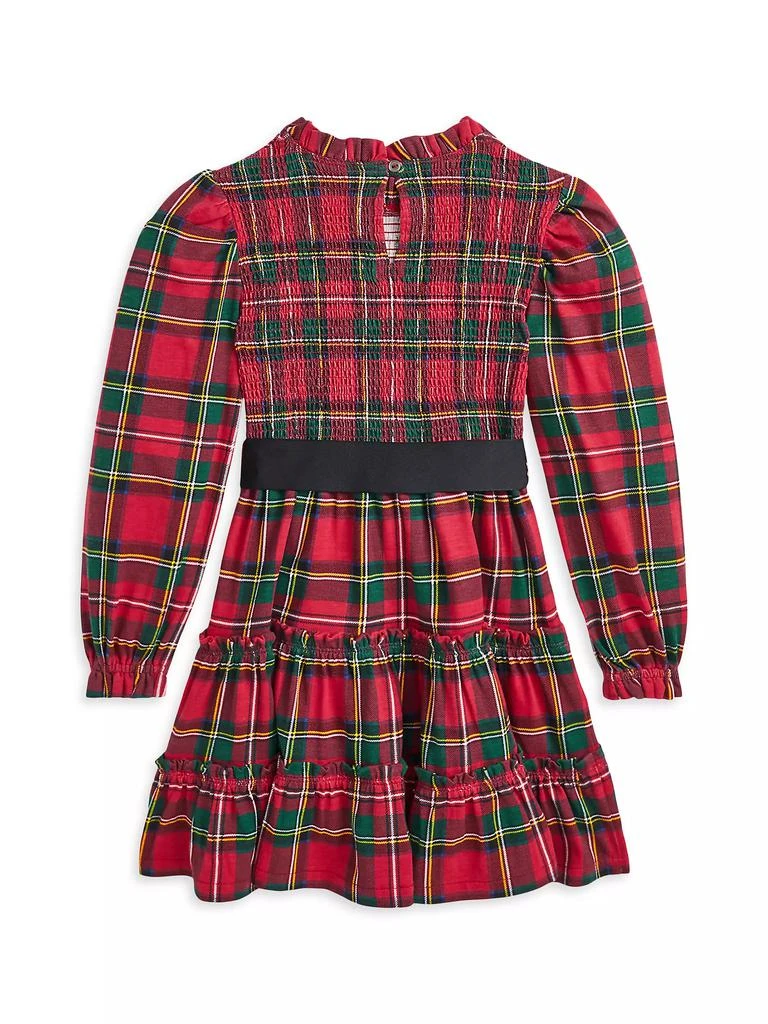 商品Ralph Lauren|Little Girl's & Girl's Smocked Tartan Plaid Dress,价格¥453,第2张图片详细描述