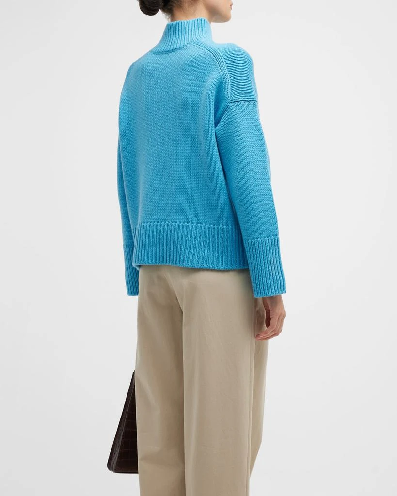 Ribbed Mock-Neck Drop-Shoulder Sweater 商品