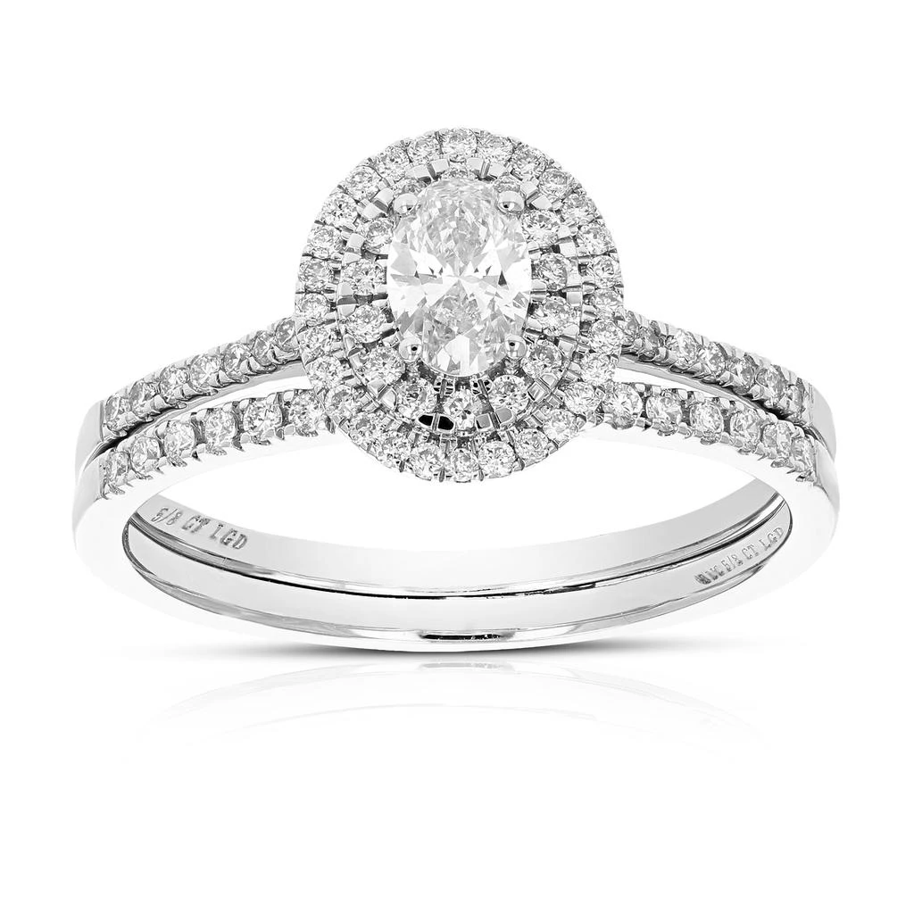 商品Vir Jewels|5/8 cttw Wedding Engagement Ring for Women, Round Lab Grown Engagement Ring in 14K White Gold, Prong Set,价格¥5716,第1张图片