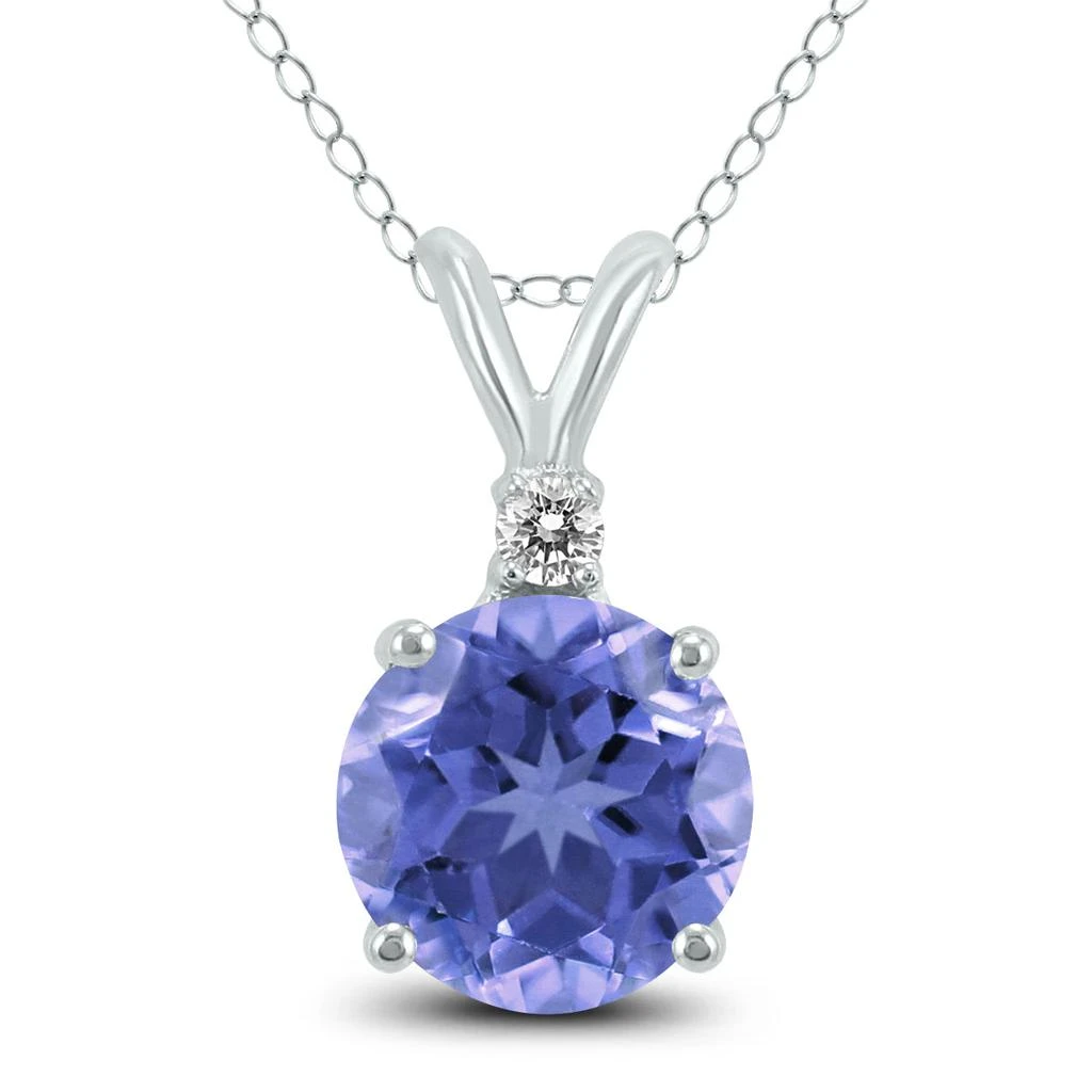 商品SSELECTS|14K  5Mm Round Tanzanite And Diamond Pendant,价格¥1501,第1张图片