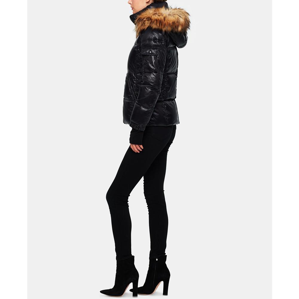 商品SAM.|Women's Allie Faux-Fur-Trim Hooded Down Puffer Coat,价格¥1396,第5张图片详细描述